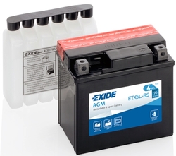 Exide AGM 12V 4Ah 70A, ETX5L-BS (113x70x105mm) JIS: YTX5L-BS