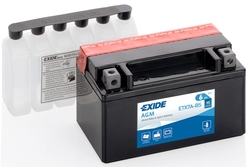 Exide AGM 12V 6Ah 90A, ETX7A-BS (150x87x93mm) JIS: YTX7A-BS