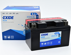 Exide AGM 12V 8,6Ah 145A, ETZ10-BS (150x87x93mm) JIS: YTZ10S-BS