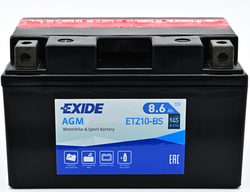 Exide AGM 12V 8,6Ah 145A, ETZ10-BS (150x87x93mm) JIS: YTZ10S-BS