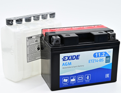 Exide AGM 12V 11,2Ah 205A, ETZ14-BS (150x87x110mm) JIS: YTZ14-BS