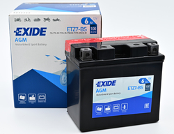 Exide AGM 12V 6Ah 100A, ETZ7-BS (113x70x105mm) JIS: YTZ7-BS 