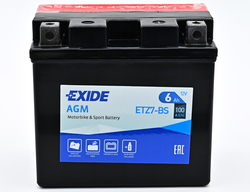 Exide AGM 12V 6Ah 100A, ETZ7-BS (113x70x105mm) JIS: YTZ7-BS 