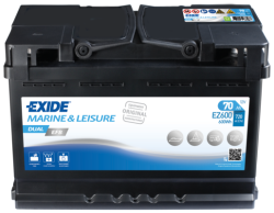 Exide EZ600 Dual EFB 12V 70Ah 600Wh 760A