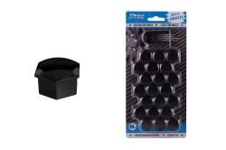 Sada krytek pro šrouby kol 19 mm - černé