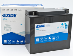 Exide GEL12-16, 12V 16Ah 100A (180x75x165mm)