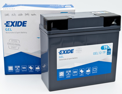 Exide GEL12-19, 12V 19Ah 170A (185x80x170mm)