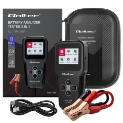 Qoltec 52489 Analyzátor a tester baterie 6V, 12V, 24V