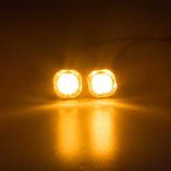 2x PROFI výstražné LED světlo vnější oranžové, 12-24V, ECE R65