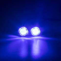 2x PROFI výstražné LED světlo vnější modré, 12-24V, ECE R65