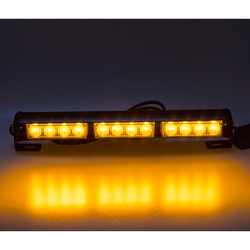 LED světelná alej, 12x LED 3W, oranžová 360mm, ECE R65