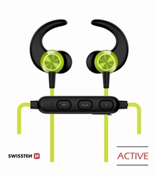 Swissten Stereo bluetooth sluchátka ACTIVE LIME