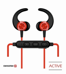 Swissten Stereo bluetooth sluchátka ACTIVE RED