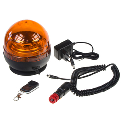 AKU LED maják, 12x3W oranžový, dálkové ovládání, magnet, ECE R65