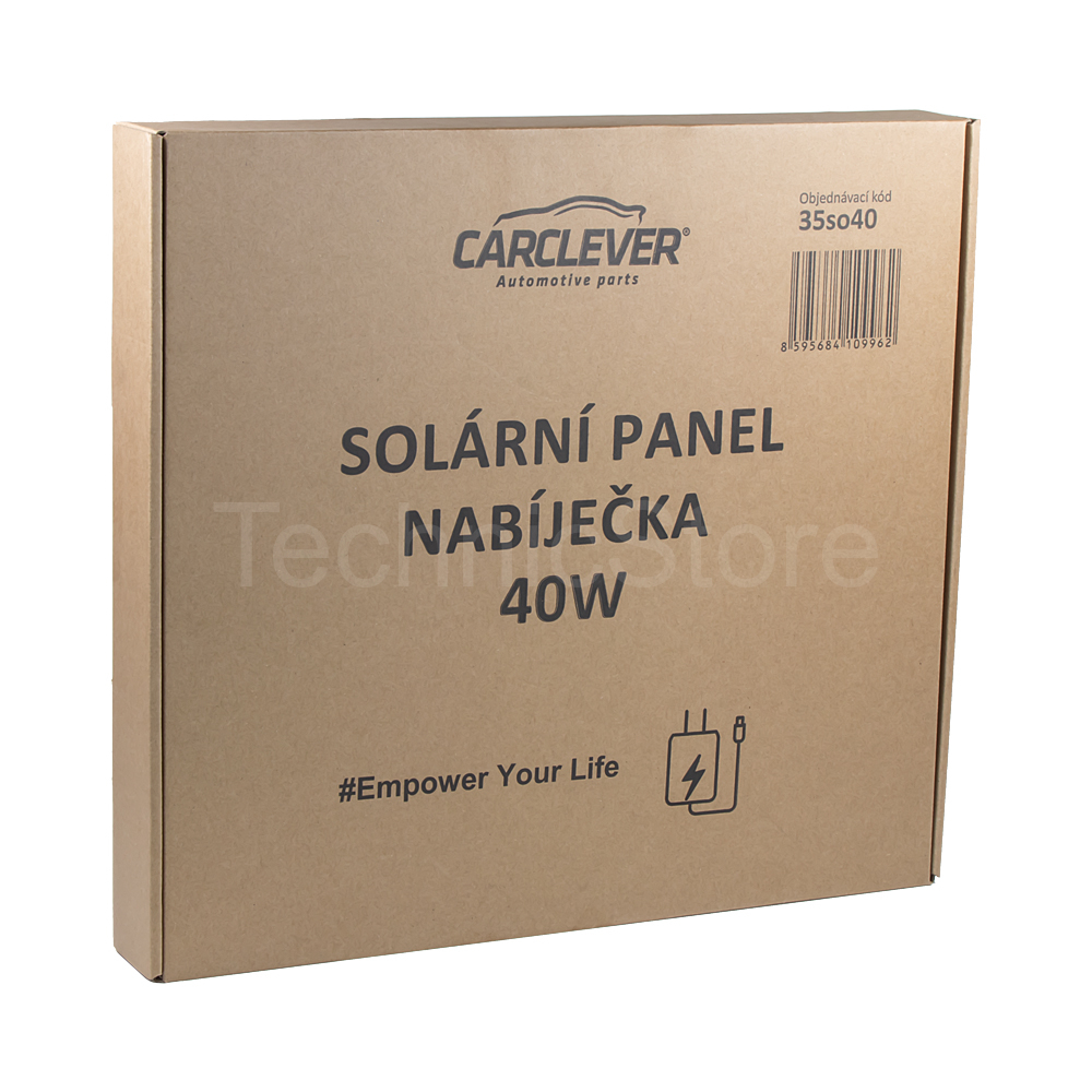 CarClever Solární panel - nabíječka 40W (2,22A)