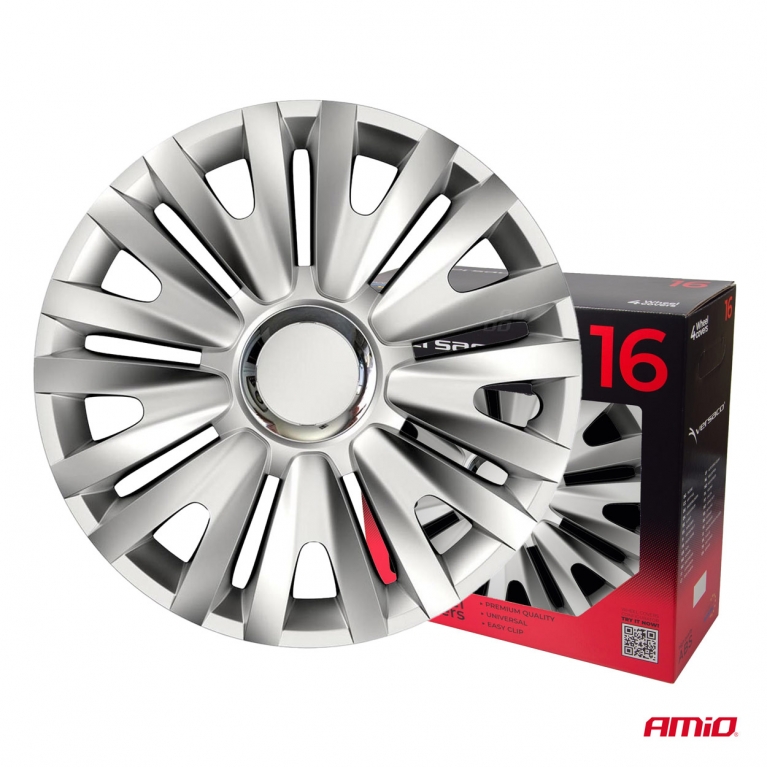 Poklice Royal 16” stříbrná sada 4ks COLOR BOX