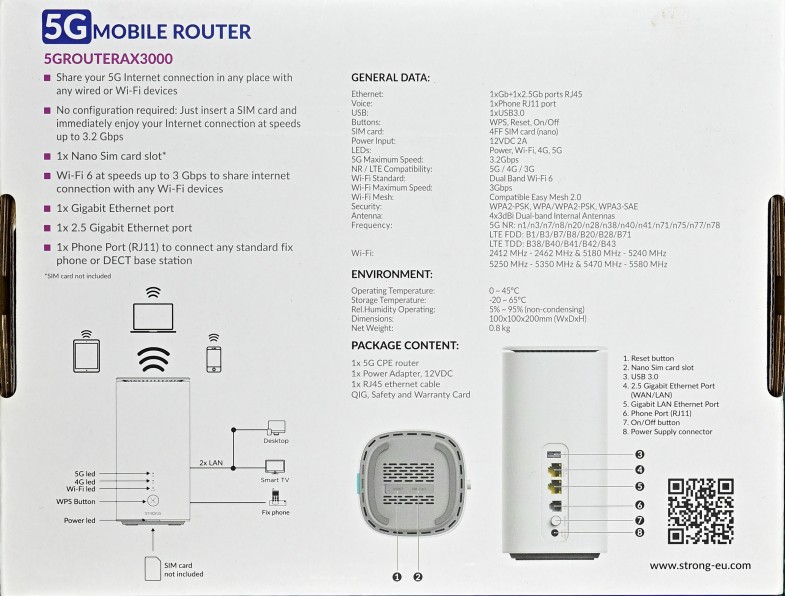 STRONG 5G ROUTER AX3000 WIFI - použité, záruka