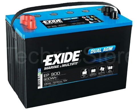 Exide EP900 Dual AGM 12V 100Ah 900A (330x173x240mm)