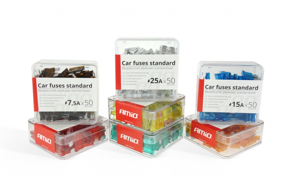Autopojistky standardní pouzdro 50ks 30A